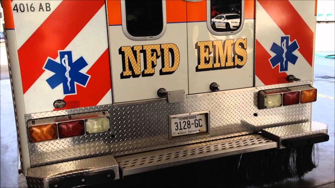 NASHVILLE FIRE DEPARTMENT, STATION 9, WALK AROUND OF EMS UNIT 4016