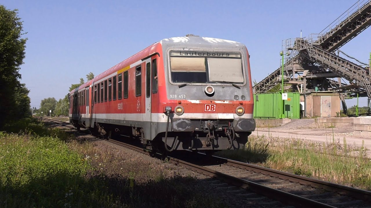 Baureihe 628 auf der Bienwaldbahn Wörth – Lauterbourg zwischen Pfalz und Elsass