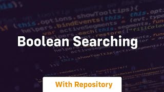 Boolean searching