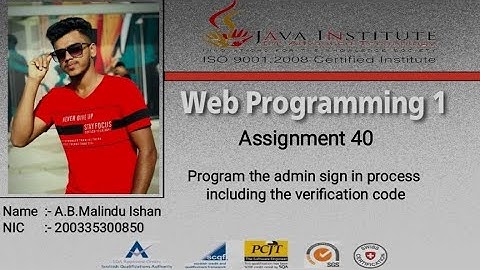 Program the admin sign in process including the verification code | Web Project | Task 40
