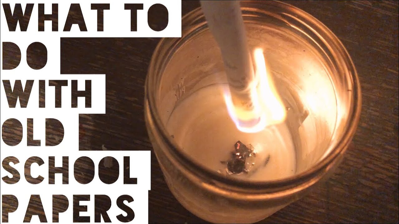 50 things to do with old school papers! Letting it out after a rough semester :)