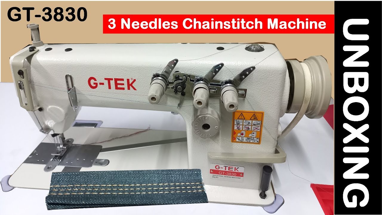GT 3830 , 3 Needle Chainstitch High Speed Industrial Sewing Machine