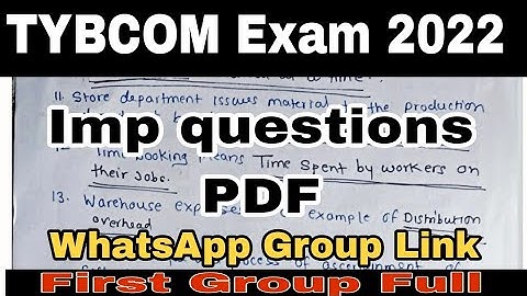 TYBCOM Exam Imp questions PDF || FA/ CA/ Eco / Tax / Commerce imp objective pdf  || WhatsApp group