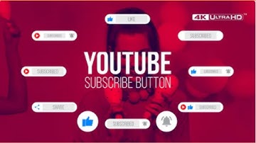 Youtube Subscribe Button Clean 4K