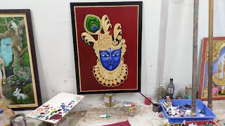 શ્રી નાથજી પેઇન્ટિંગ 🎨🖌️ ગોલ્ડ વરખ પેઇન્ટિંગ, શ્રીહરિ આર્ટ ગેલેરી સુરત, painting,