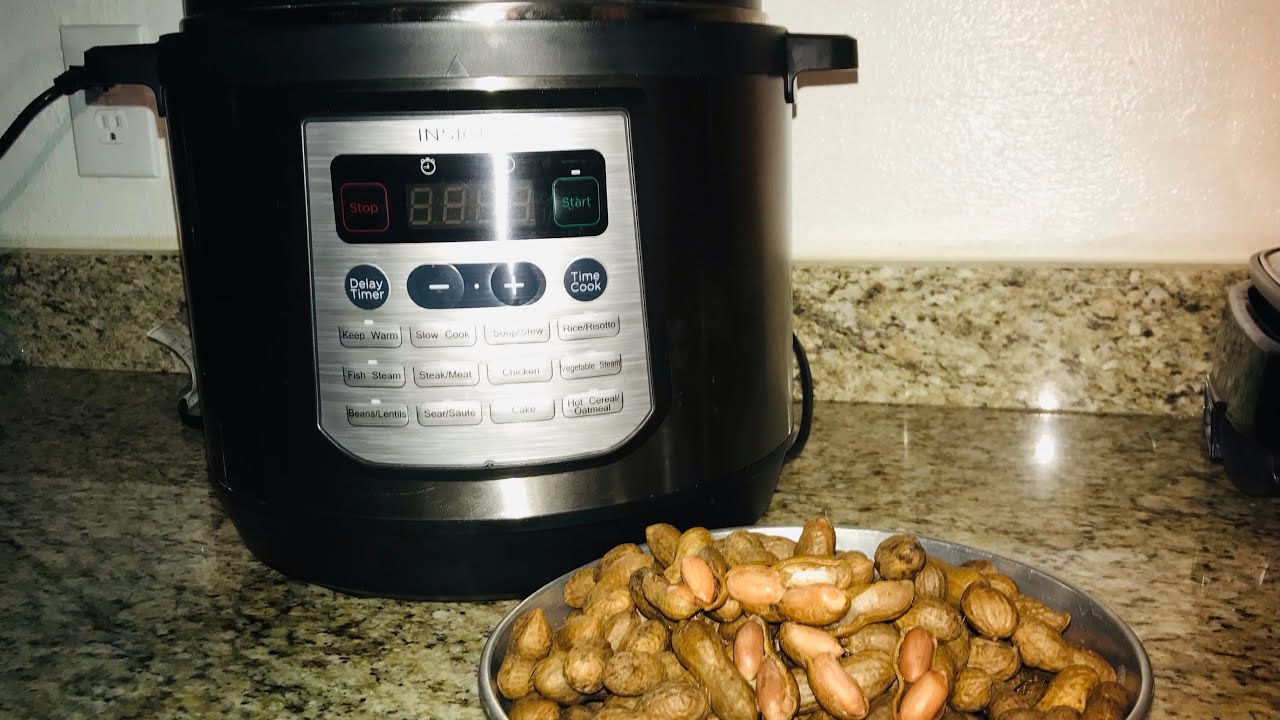 Boiled Peanuts in Electric Pressure Cooker. Insignia Pressure Cooker