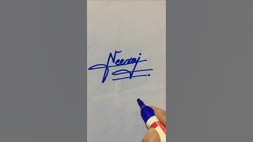 Signature for Neeraj | N letter signature style #shorts #signature #calligraphy