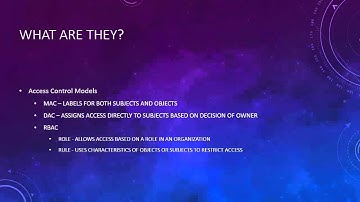 Module 2: Access Control Models