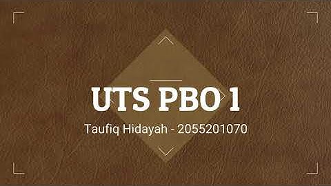 Ujian Tengah Semester Pemrograman Orientasi Objek 1 - Soal Pertama