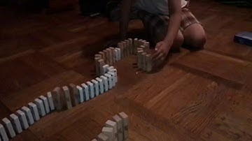 Jenga and Domino Knock Down - Slow Motion