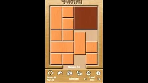 Klotski Medium Level 7 of 74 Par solution