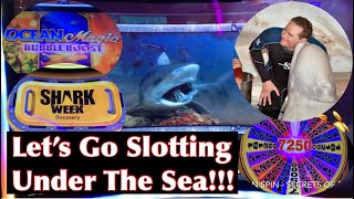 Playing Underwater Themed Slot Machines Including New Shark Week and Ocean Magic Games screenshot 1