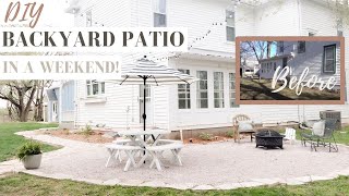 Pea Gravel Patio in a Weekend | Farmhouse Courtyard Makeover