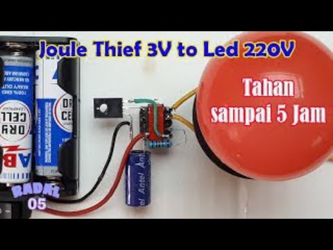 Video: 12V Mini Joule Thief Wechselrichter - 220V AC LED Birne mit 12V Batterie - Gunook