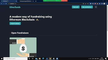 Etherfunds | Fundraising DAPP built on Ethereum blockchain and Hardhat environment