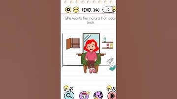 BRAIN TEST LEVEL 390 she want her natural black hair