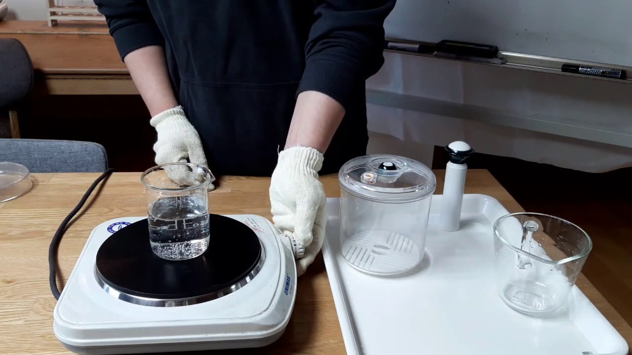??으로 물 끓이기, 대기압,진공,진공실험,도박사의 물리실험,Boiling water with vacuum