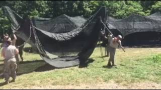 220th Engineer Company builds hasty cover.