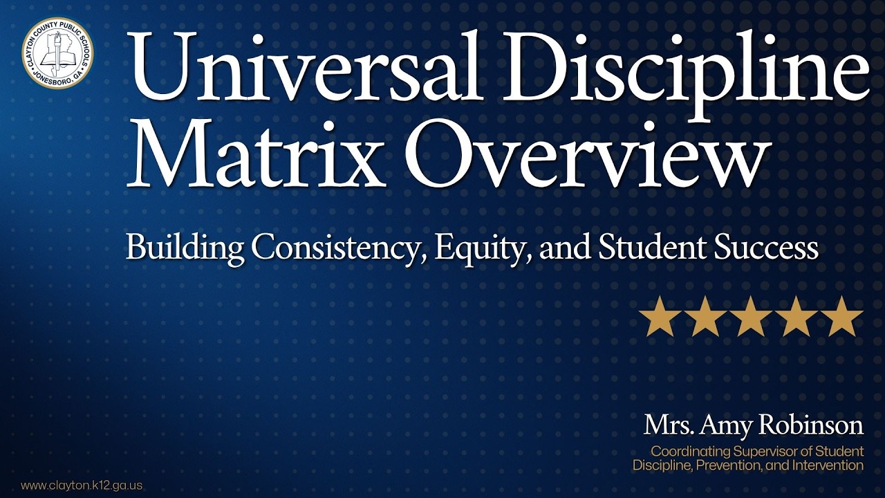Universal Discipline Matrix Overview - YouTube
