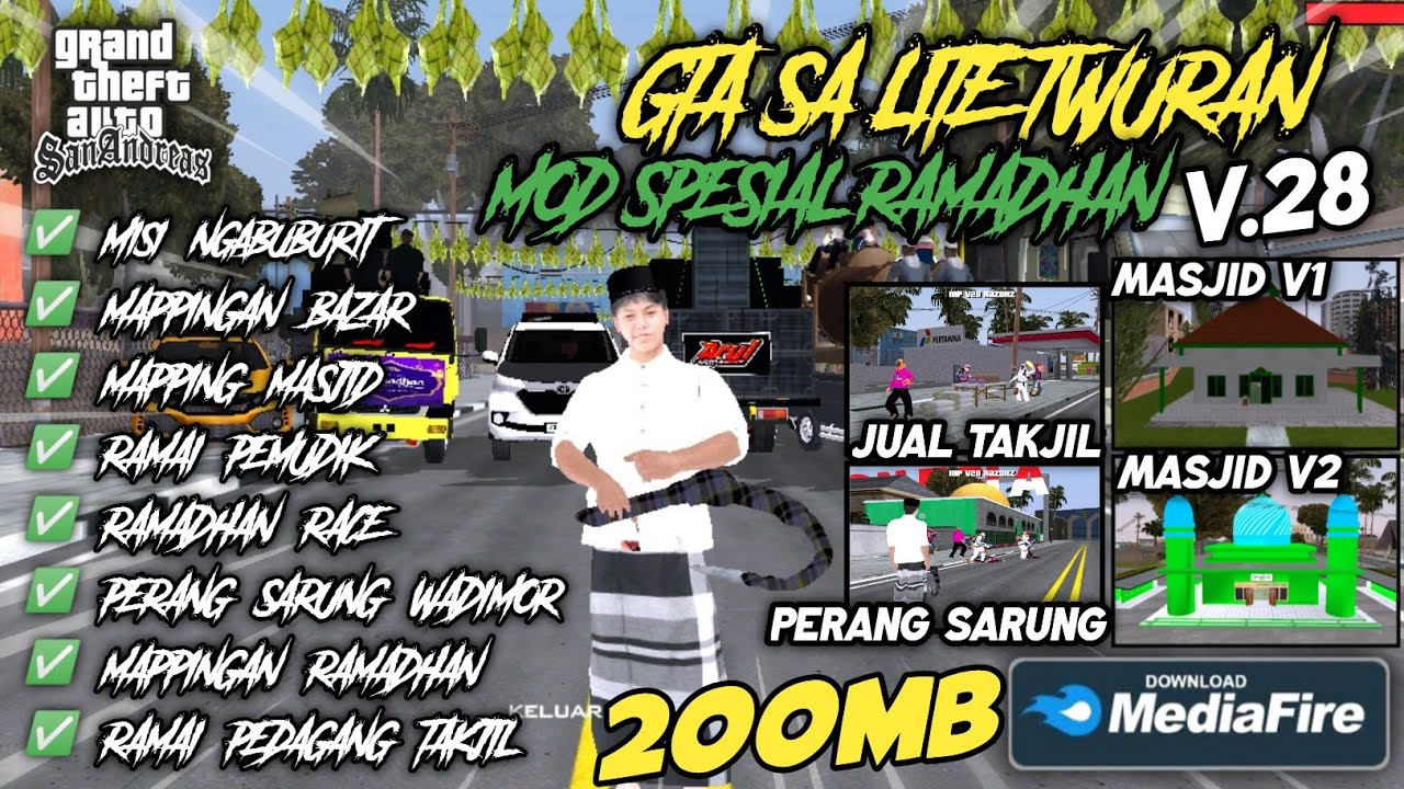 RILIS‼️MODPACK GTA SA LITE T4WURAN V28 MOD SPESIAL RAMADHAN (FULL NUANSA RAMADHAN)