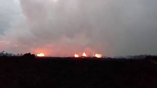 Kilauea eruption in Leilani Estates with USGS 5:57 AM May 24, 2018
