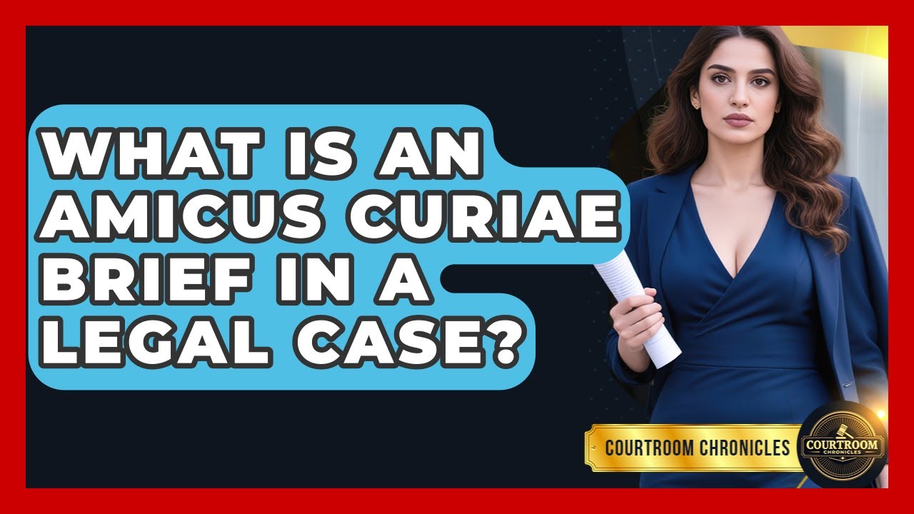 What Is An Amicus Curiae Brief In A Legal Case? - Courtroom Chronicles