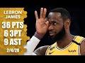 LeBron passes Kobe in 3-pointers, sinking 5 straight in Spurs vs. Lakers | 2019-20 NBA Highlights