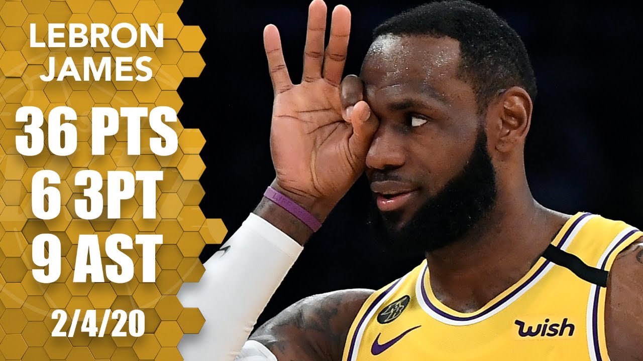 LeBron passes Kobe in 3-pointers, sinking 5 straight in Spurs vs. Lakers | 2019-20 NBA Highlights