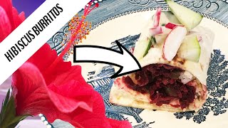 How to Make Taco Meat with Flowers! // Hibiscus Burrito VEGAN Recipe // Burritos De Flor De Jamaica