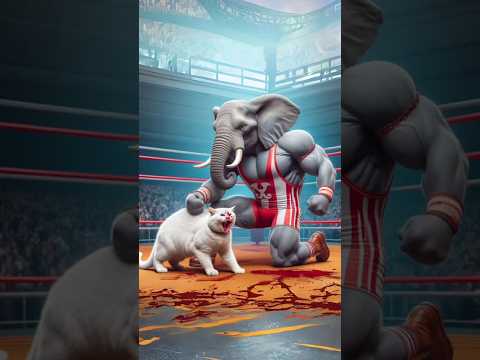 big cat big fight/little monk cat#littlemonk #cat #cuteanimal