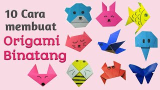 10 Cara membuat Origami Binatang | How to make animal origami