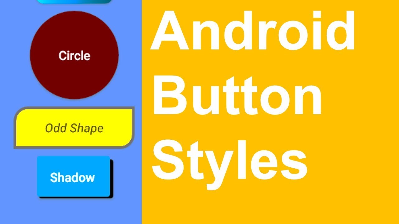 Custom buttons in android studio - YouTube