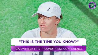 Iga Swiatek reacts to her thrilling opening match | First Round Press Conference | Wimbledon 2026