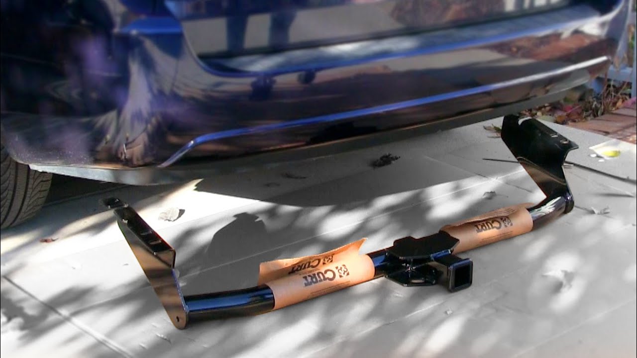How to install a Trailer Tow Hitch Receiver Bar - CURT 13105 Class 3 Toyota Sienna - YouTube
