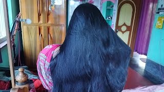 Black And Shine Long Hair Bun Drop And Gorgeous Long Hair Play For Beautiful Woman |