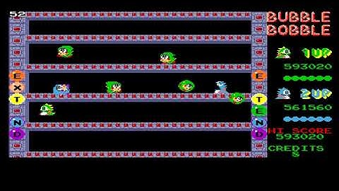 Bubble Bobble how to: level 52 Amiga 500, 2 Players
