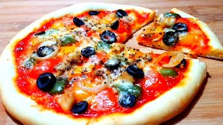 Chicken pizza recipe | চুলায় তৈরি চিকেন পিজ্জা | pizza recipe Bangla-  how to make homemade pizza