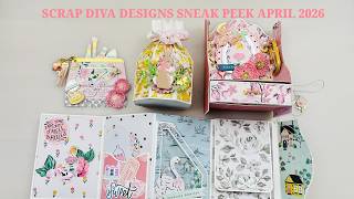 Scrap Diva Designs APR 2026 Sneak Peek #scrapdivadesigns @ScrapDiva29 #papercraft #giftideas #craft