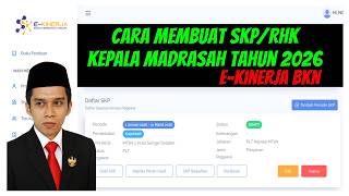 Cara Membuat SKP/RHK Kepala Madrasah Tahun 2026 di Ekinerja BKN
