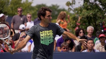Roger Federer Forehand and Backhand In Super Slow Motion 2 - 2013 Cincinnati Open