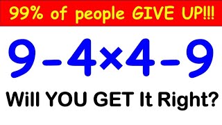 99% of People Get This Tricky Math Question WRONG! Can You Solve It 🔥🧠