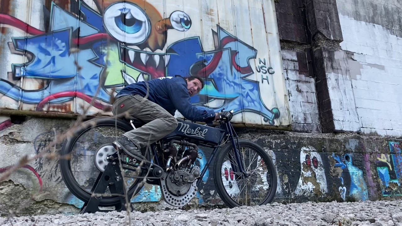Billy Lane 1912 Flying Merkel Board Track Racer Motorcycle, Harley-Davidson, Indian, Harley