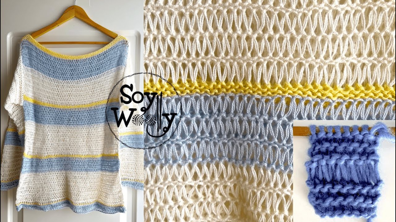 Cómo Tejer el Punto Vainica con Punto Bobo (2 patrones) - Soy Woolly