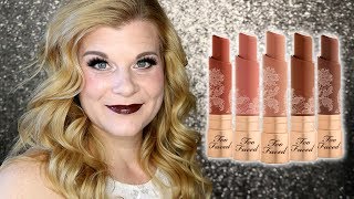 Too Faced Natural Nudes Lipsticks - Review + Entire Collection ...