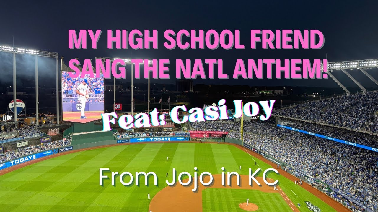 My friend from hs sang the national anthem at the Royals game! - YouTube