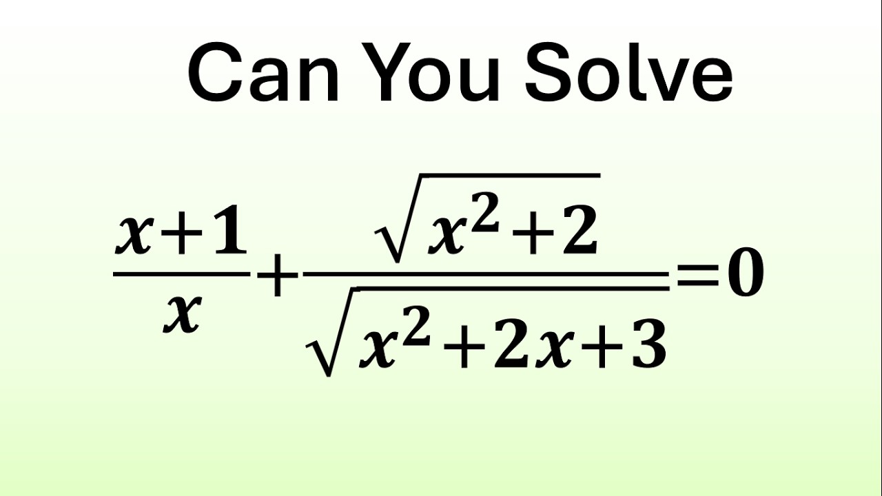 99% не могут решить эту математическую задачу? | Удивительная алгебраическая задача