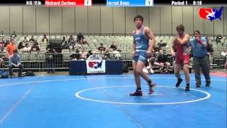 Richard Carlson vs. Jarred Bass at 2013 Junior Nationals - FILA - FS