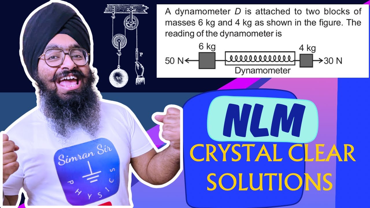 Q26SD A dynamometer D is attached to two blocks of masses 6kg and 4kg as shown in figure the reading