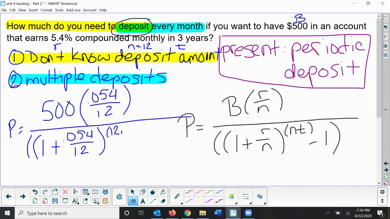 Present: Periodic Deposit Example - YouTube