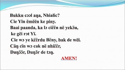 Yeeŋa, ŋa ye Duluëŋ de wëi